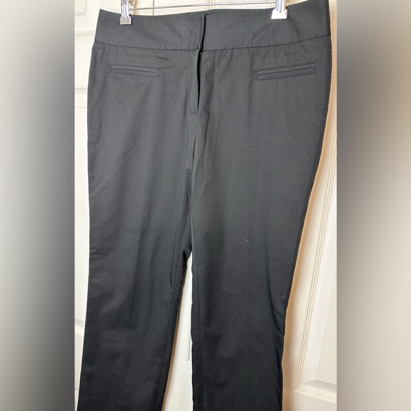 ETCETERA Black Pants Trousers Cotton Blend Flat Front Pockets Workwear Straight - Picture 2 of 8